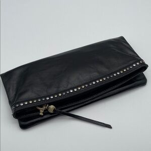 HOBO Black Studded Clutch Bag